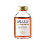 Serum bottle labeled 'SERUM A-GLYCA' with a gold cap on a transparent background