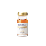 Serum bottle labeled 'SERUM A-GLYCA' with a gold cap on a transparent background