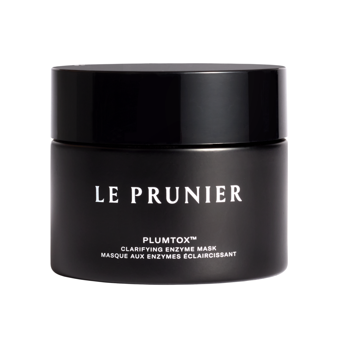 Le Prunier Plumtox Clarifying Enzyme Mask in a black jar