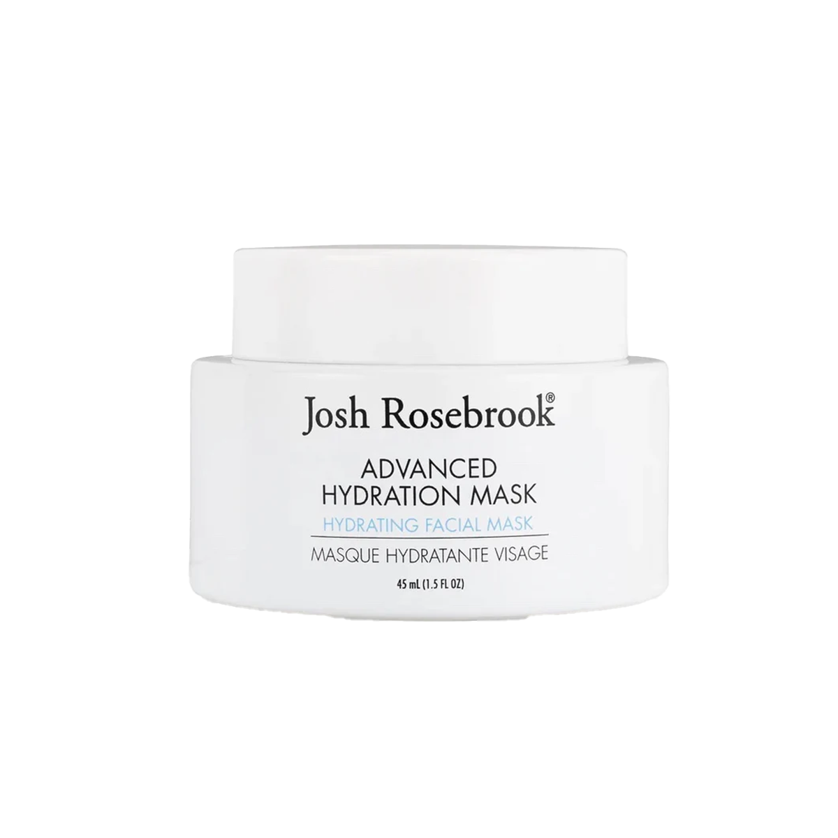 Josh Rosebrook Advanced Hydration Mask in a white jar with black text