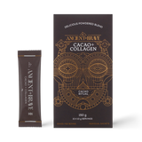 Ancient + Brave Cacao + Collagen Sachets box with 15 x 10 g single-serve sachets