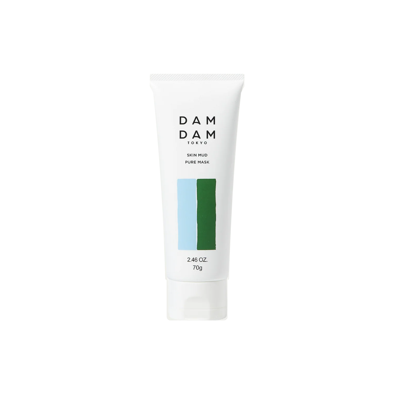 DAMDAM Skin Mud Pure Mask 70 g tube, kaolin clay and vitamin C face mask