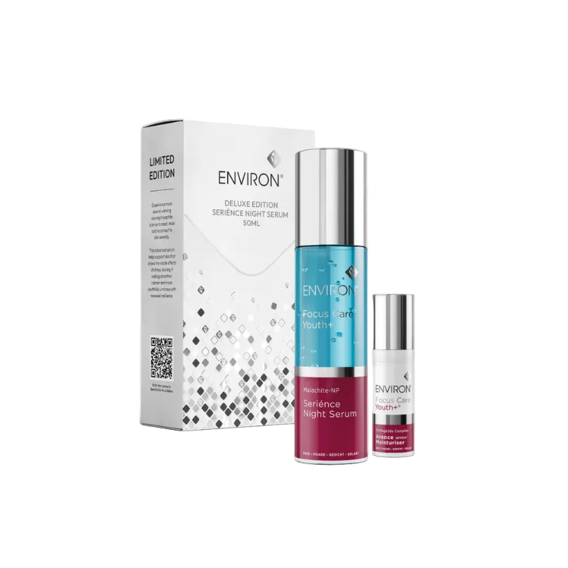 Environ Seriénce Night Serum Deluxe Edition 50 ml with Avance Moisturiser 5 ml mini