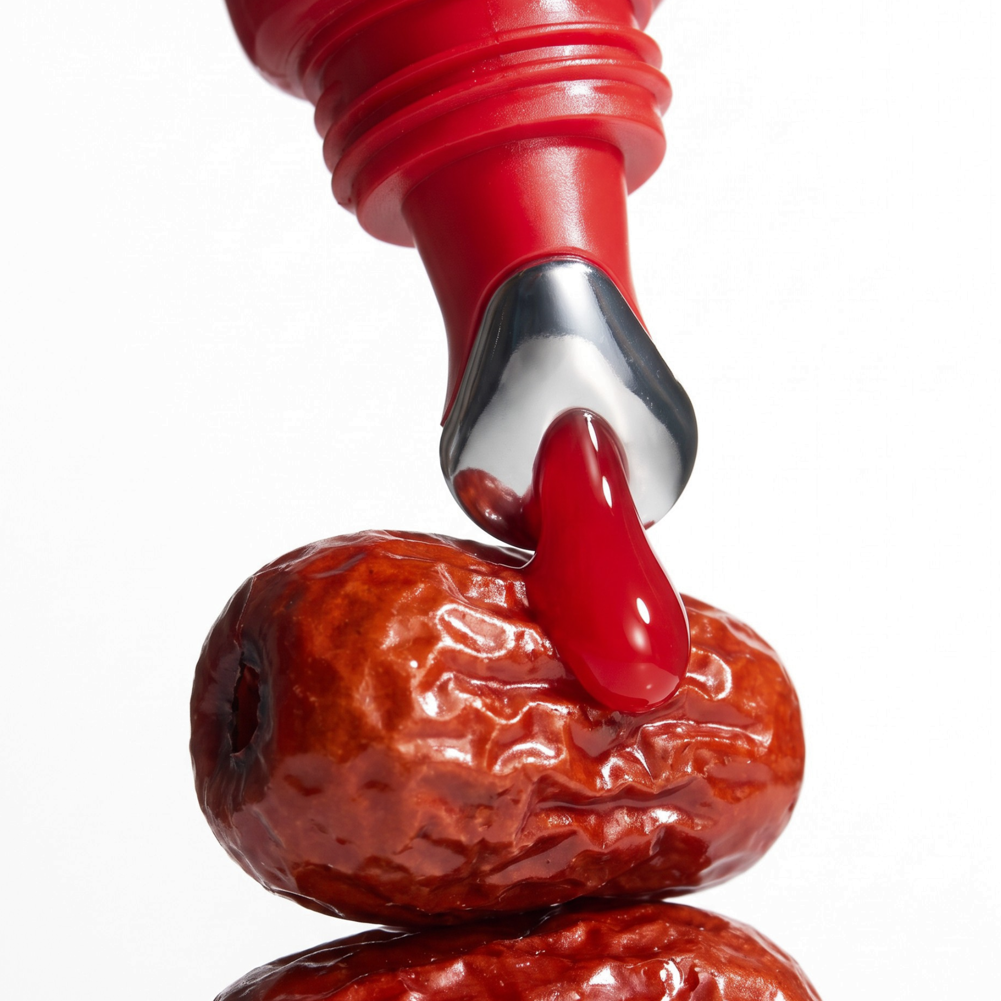 Herbar The Lip Butter Jujube tube on stacked dried jujubes, the fruit that inspired its flavour