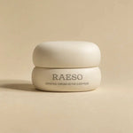 RAESO Lunar Veil Chrono-Active Sleep Mask mini jar on a soft beige background